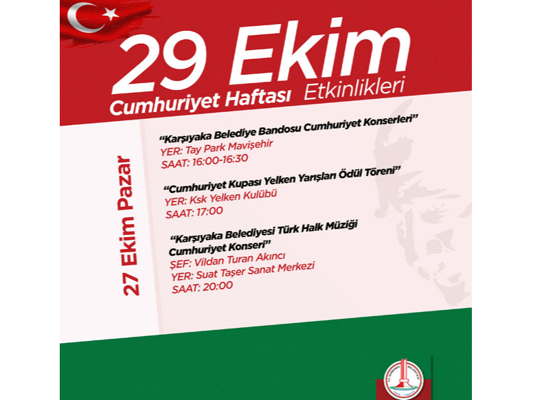 29 Ekim Cumhuriyet Haftası Etkinlikleri