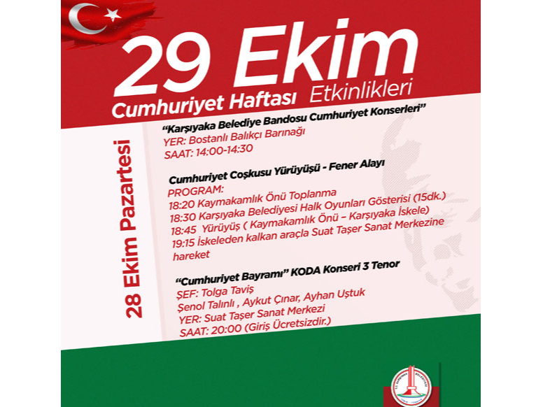 29 Ekim Cumhuriyet Haftası Etkinlikleri