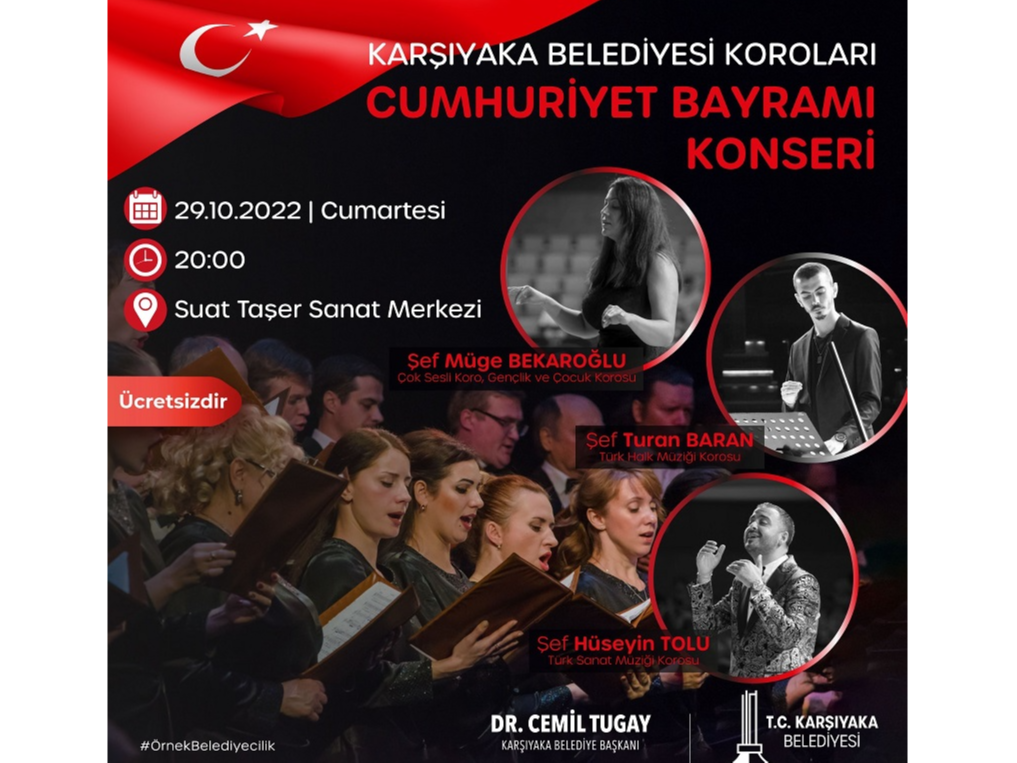 Karşıyaka Belediyesi Koroları Cumhuriyet Bayramı Konserleri