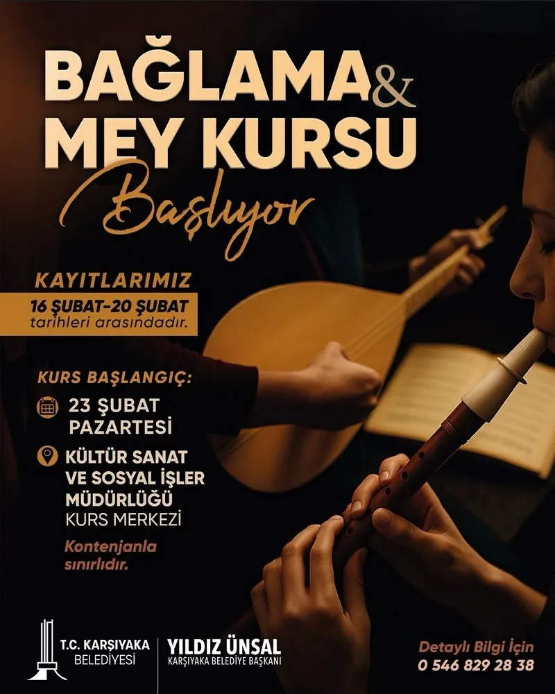 Bağlama ve Mey Kursu Başlıyor