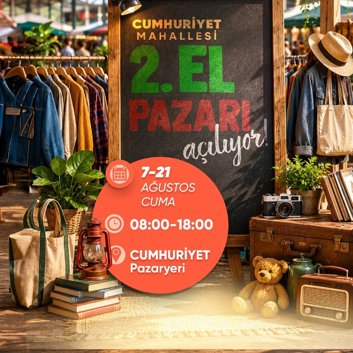 Cumhuriyet Mahallesi 2.El Pazarı Başvurusu İçin Görsele Tıklayınız.