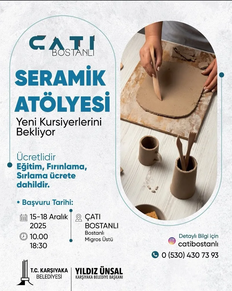 Seramik Atölyesi Yeni Kursiyerlerini Bekliyor