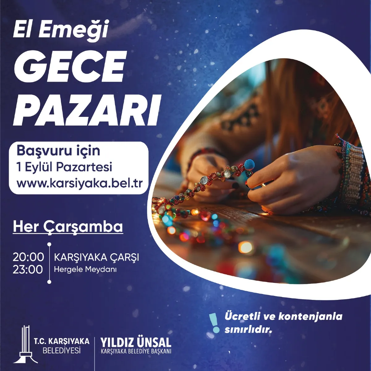  Belediyemizin Düzenlediği Kadın El Emeği Pazarı Etkinliğine Başvurunuzu Görsele Tıklayarak Yapabilirsiniz.