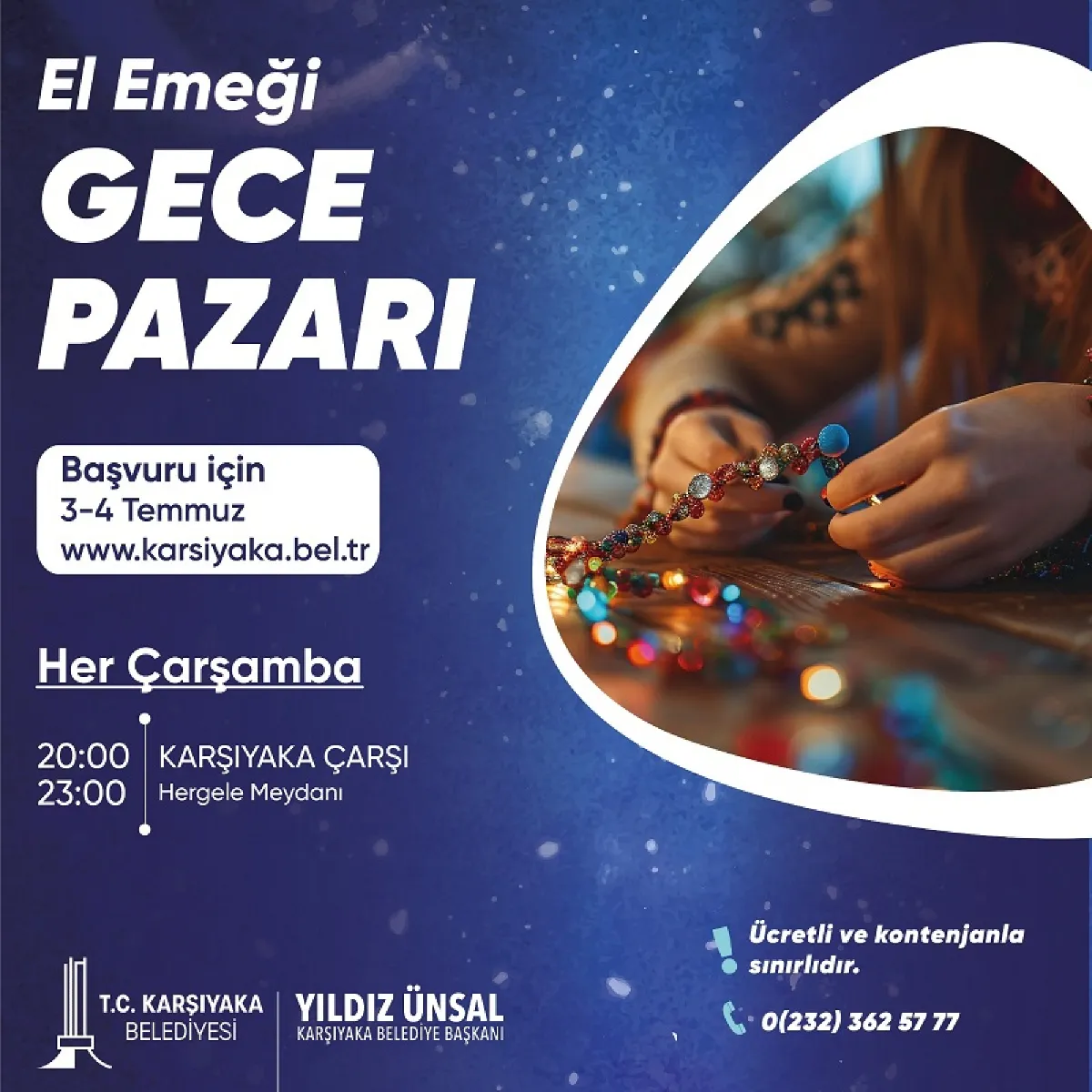 Belediyemizin Düzenlediği Kadın El Emeği Pazarı Etkinliğine Başvurunuzu Görsele Tıklayarak Yapabilirsiniz.