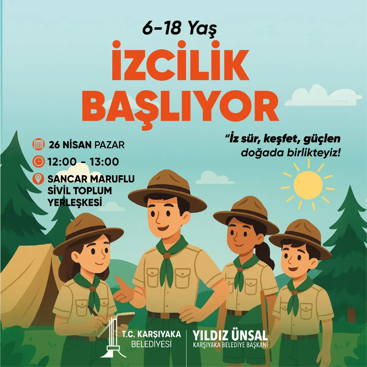  İzcilik Eğitimi Başvurusu Başlamıştır. (6 - 18 yaş arası çocuklarımızın başvuruları kabul edilecektir.)
