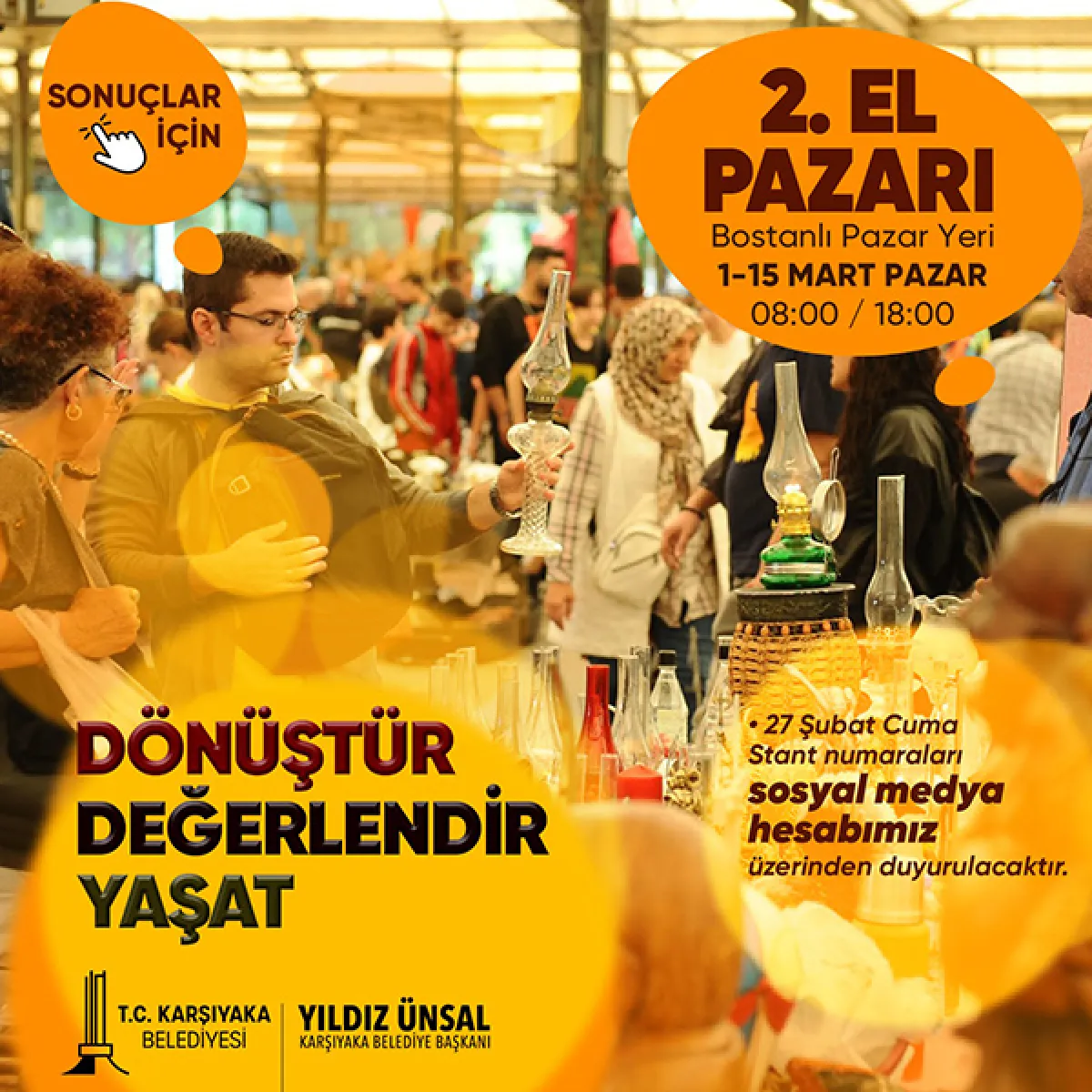 Belediyemizin Düzenlediği Mart Ayı 2. El Pazarı Etkinliği Kura Sonuçları Yayınlandı.