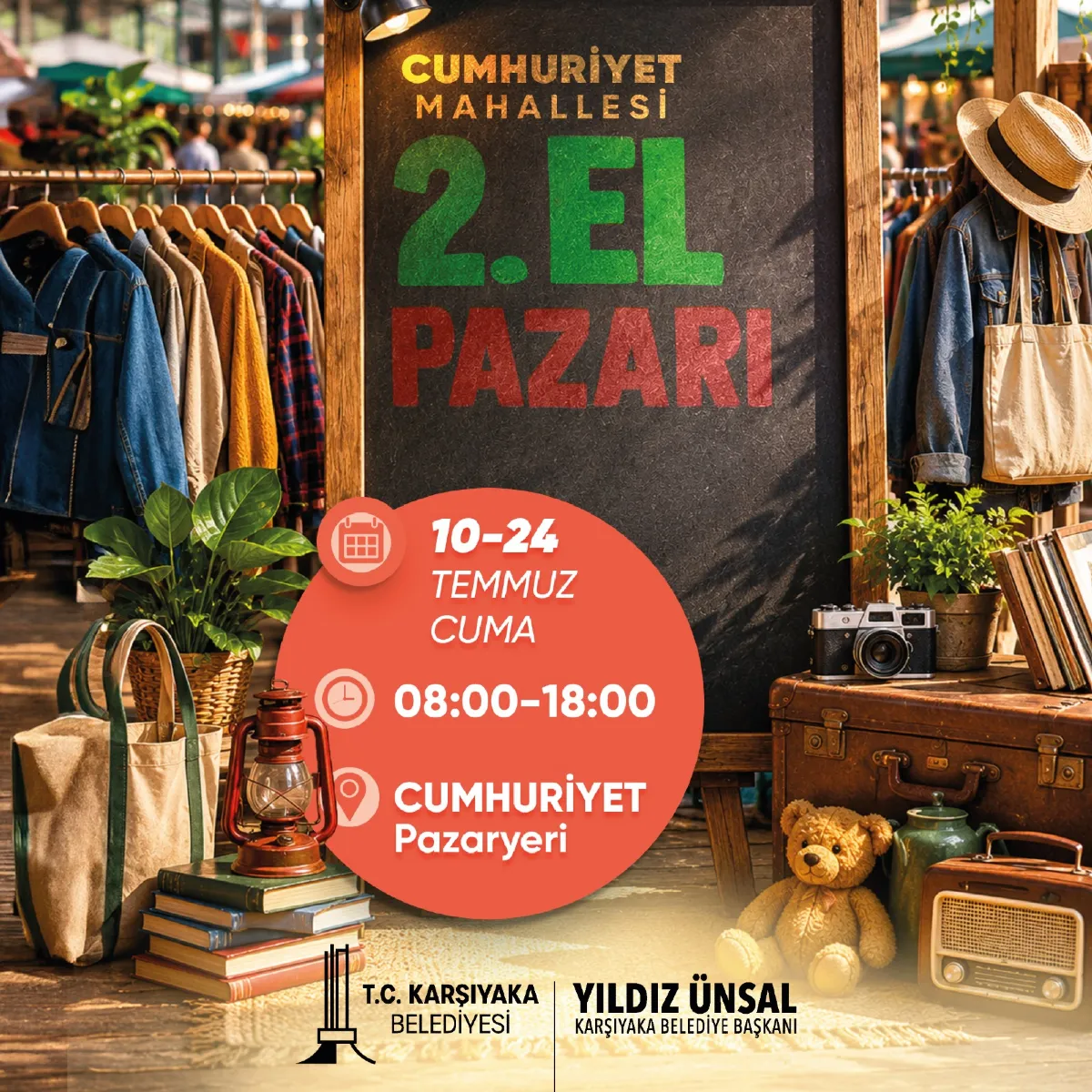 Cumhuriyet Mahallesi 2.El Pazarı Başvurusu İçin Görsele Tıklayınız.