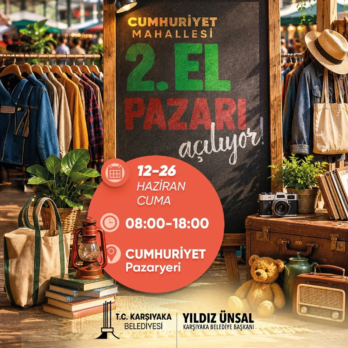 Cumhuriyet Mahallesi 2.El Pazarı Başvurusu İçin Görsele Tıklayınız.