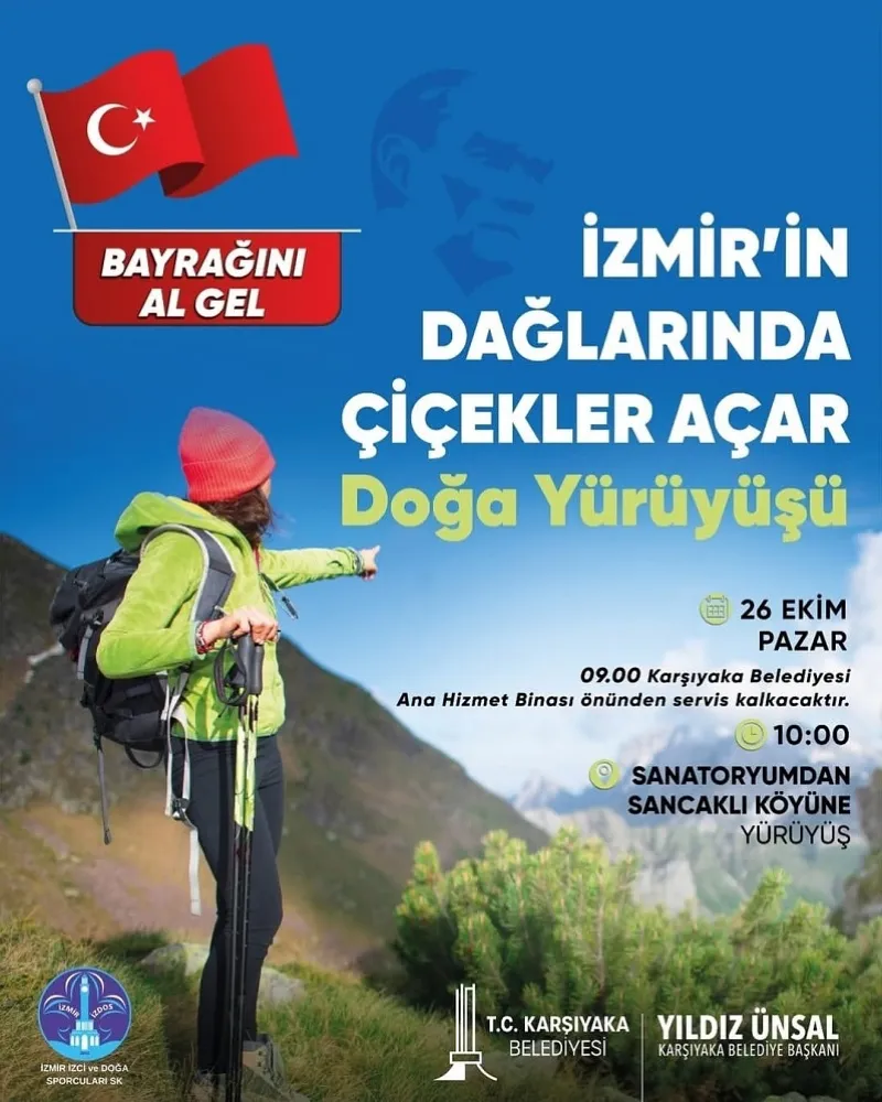 İzmir'in Dağlarında Çiçekler Açar Doğa Yürüyüşü