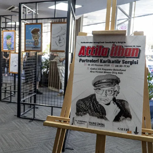 Karşıyaka’da Attila İlhan’ın 100. Yaşına Özel Karikatür Sergisi haber fotoğrafı