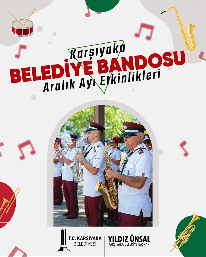 Karşıyaka Belediye Bandosu Aralık Ayı Etkinlikleri