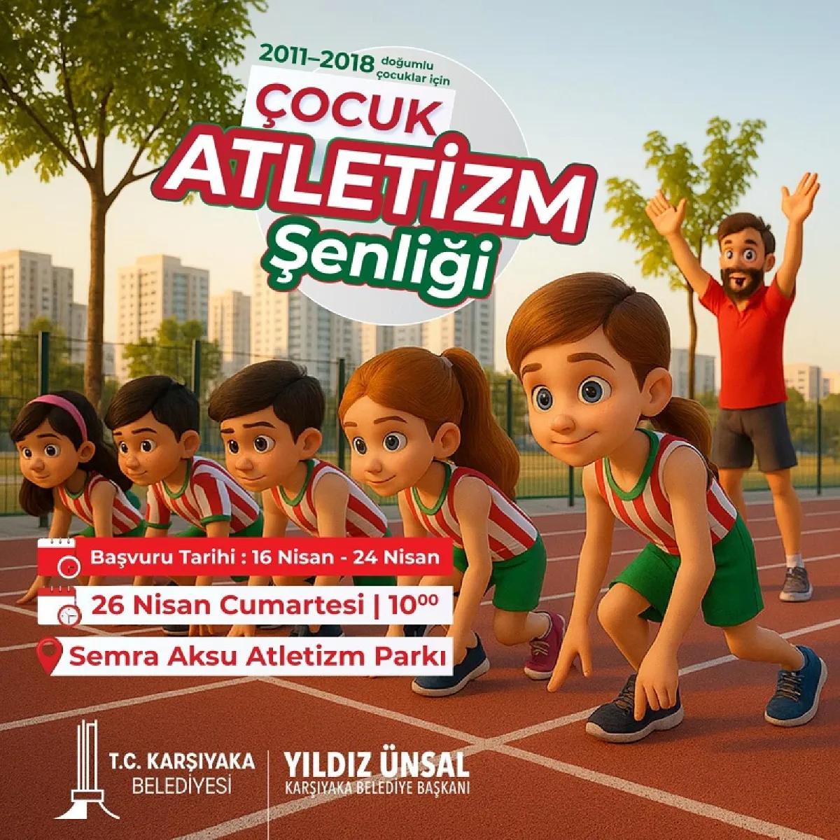 Belediyemizin Düzenlediği Çocuk Atletizm Şenliği Başvurunuzu Görsele Tıklayarak Yapabilirsiniz.